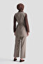 Plaid Patterned Vest Suit Camel - 7