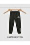Boys' Elastic Waistband Printed Detailed Straight-Leg Sweatpants - 4