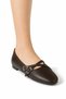 Cross-Strapped Women's Ballerina Shoes Brown - 2