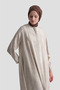 Ruffled Basic Robe Beige - 4