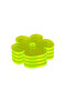 Set of 4 Green Floral Plexiglass Coasters (10X10 cm) - 4