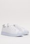 Women's Easy-To-Wear Rubber Laced Sports Linen Sneaker Shoes White - 2