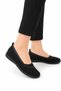 Women's Orthopedic Comfort Sole Rubber Detail Casual Shoes Black - 4