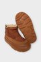 Nubuck Thick Sole Women's Boots with Fur Inside Taba - 7