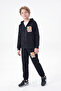 3 Thread Printed Boys' Zippered Hooded 2-Piece Tracksuit Set 4 Pieces - 2