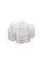 Set of 4 Transparent Floral Plexiglass Coasters (10X10 cm) - 4