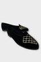 Embroidery Detailed Home Women's Ballerina Shoes Black - Cream - 3