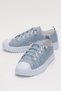 Women's Easy-To-Wear Rubber Lace-Up Sports Linen Sneaker Shoes Blue - 3