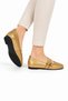 Double-Strapped Women's Ballerina Shoes Gold - 4