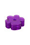 Set of 4 Purple Flower Plexiglass Coasters (10X10 cm) - 4