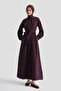 Button Detailed Dress Plum - 2