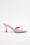 Women's Pink Patent Leather Open-Toe Thin Heeled Slippers 50021013 - 3
