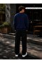 Men's Good Things Take Time Typography Printed Crew Neck Regular Fit Men's Tracksuit Set /Straight Leg Bottom - 2