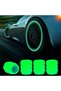 Illuminated Green Car Tire Valve Caps – Glow in the dark automatically, waterproof and dustproof, stylish and modern design, easy to install, suitable for most cars and motorcycles, and adds a distinc