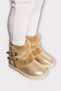 Women's Boots with Fur Inside and Double Belt Bronze - 2
