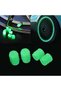 Illuminated Green Car Tire Valve Caps – Glow in the dark automatically, waterproof and dustproof, stylish and modern design, easy to install, suitable for most cars and motorcycles, and adds a distinc - 2