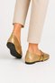 Cross-Strapped Women's Ballerina Shoes Gold - 4