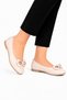 Ribboned Women's Ballerina Shoes Cream - 2