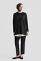 Striped Basic Knitwear Cardigan Black