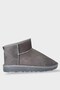 Mini Suede Fur Lined Low Sole Ankle Short Women's Boots Smoked