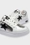 Women's Star Detail Stylish Sneaker Shoes White - Black - 3