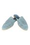 Lace Embroidered Women's Slippers Blue - 3