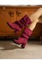 Telly Bordo Suede Rubber Sole Boots Bottie - 3