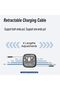 صندوق تخزين محول USB، كابل شحن قابل للسحب من USB-C إلى USB-C بطول يصل إلى 3 أقدام، طقم تحويل المحول - 5