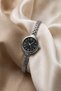 Women's Pinterest Model Silver Color Steel Cord Wristwatch - 2