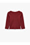 Heart Printed Crew Neck Long Sleeve Camisole Cotton T-Shirt - 3