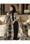 Luxury Floral Embroidered Open Abaya with Matching Hijab Shawl - 5