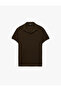 Regular Fit Short Sleeve Cotton Polo Neck T-Shirt