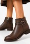 Women's Boots with Side Ring Detail and Piping - 2