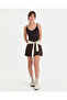 Brown Ecovero ™   Viscose High Waist Flared Shorts Skirt - 6