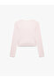 Double Layer Lace Detailed Slim Fit Camisole Crew Neck Long Sleeve T-Shirt - 6