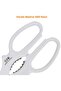 Stainless Steel Multipurpose Kitchen Scissors with Ergonomic Abs Handle - White - 6