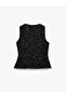 Slim Fit Crew Neck Sleeveless Buttoned Tweed Vest - 6