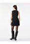 Slim Fit Crew Neck Sleeveless Buttoned Tweed Vest - 4