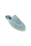 Lace Embroidered Women's Slippers Blue - 4