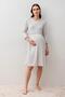 Long Sleeve Buttoned Lycra Viscose Maternity Dressing Gown Nightgown Set - 6