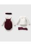 Sophie Lace Collar Blouse and Velvet Jumpsuit Set