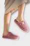 Fluffy, Doesn'T Make Noise, Eva Sole Buckle Women's House Slippers Dried Rose - 3