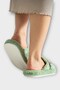 Fluffy, Doesn'T Make Noise, Eva Sole Buckle Women's House Slippers Green - 7