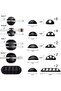16-Pack White Cable Clips Holders, Self-Adhesive Desk Cable Management Cord Organizer, 12cm - 2