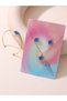 Girls Blue Flower Charm Necklace, Bracelet, Ring and Earrings Set - 4