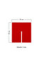 Set of 4 Red Square Plexiglass Coasters (10X10 cm) - 5