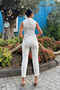 Women's Summer Ecru Wide Collar Detailed Pocket Jumpsuit 50335 - 2