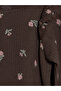 Brown Floral Printed Baby Girl Set - 4