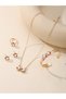 Girls Multi-Color Flower Charm Necklace, Bracelet, Ring and Earrings Set - 4