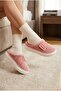 Dusty Rose Popart Buckle Plush Women's Slippers / Daily Home Shoes - 4